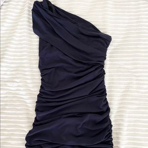 Rouched One Shoulder Dress